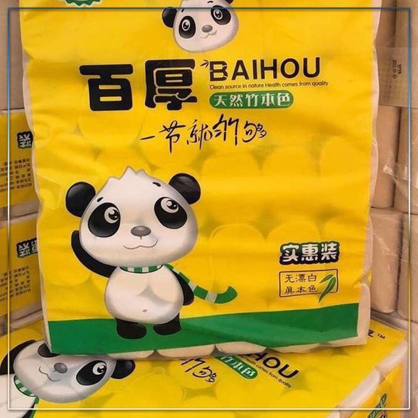LỐC 36 CUỘN GIẤY VỆ SINH GẤU TRÚC BAIHOU SIÊU DAI - LỐC 36 CUỘN
