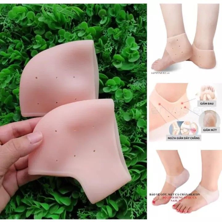 Set 2 Lót Gót Chân Silicon Cho Phụ Nữ Đi Giày Chống Đau Chân - 1 CẶP LÓT GÓT CHÂN