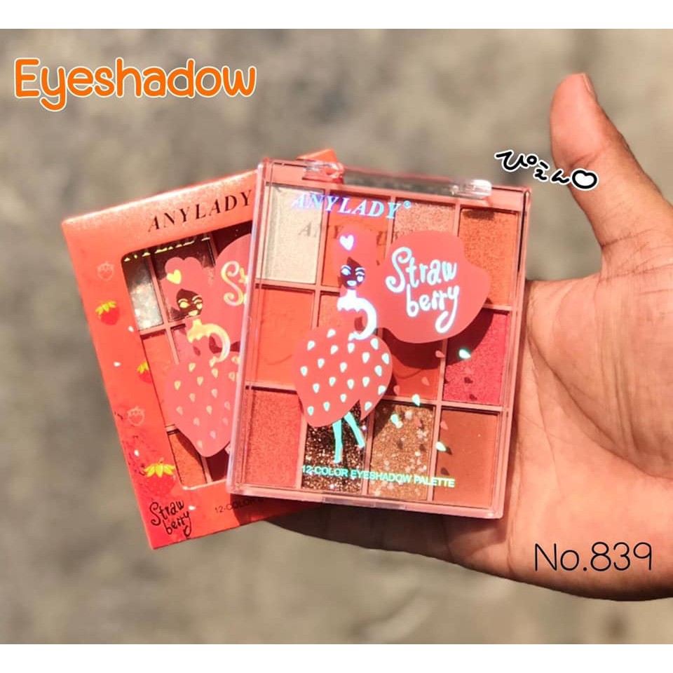 Phấn Mắt 12 Ô Dâu Tây ANYLADY STRAWBERRY Mã 839 - ANYLADY 839