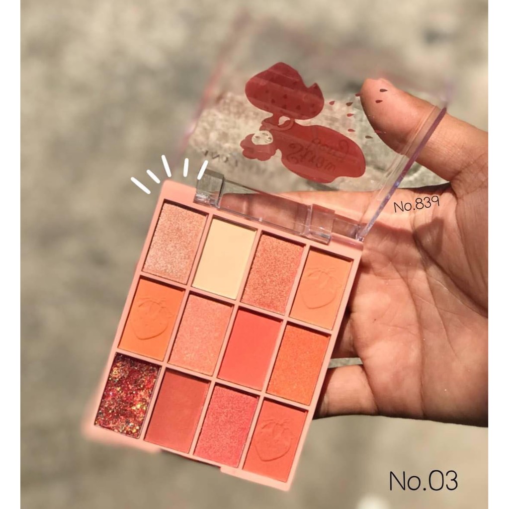 Phấn Mắt 12 Ô Dâu Tây ANYLADY STRAWBERRY Mã 839 - ANYLADY 839