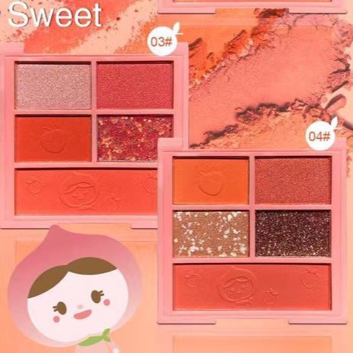 Bảng Phấn Mắt Kèm Phấn Má 5 Ô ANYLADY Peach Sweet Mã 840 - ANYLADY No 840