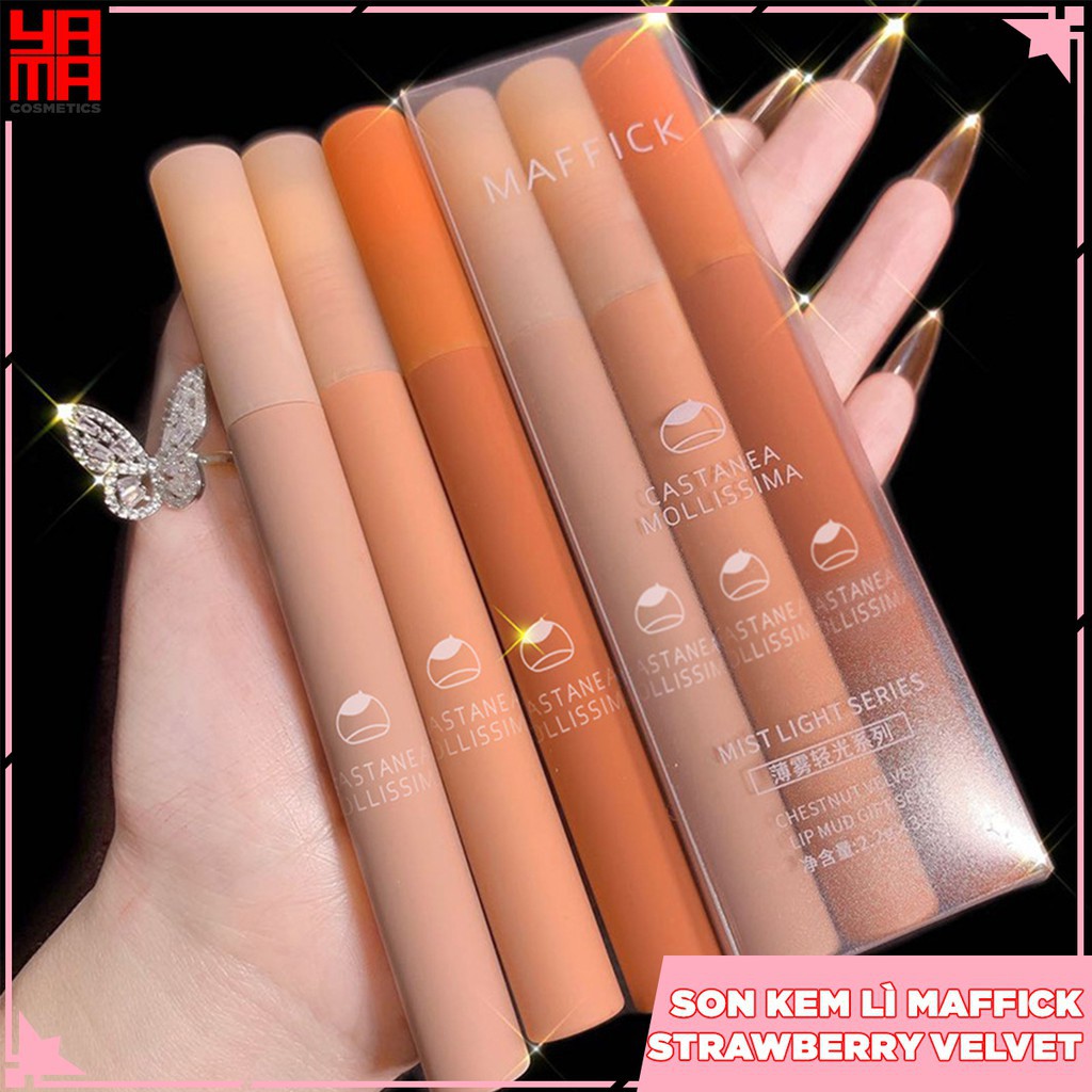 Set 3 Cây Son Kem Lì MAFFICK Fluffy Lip Glaze - SET C