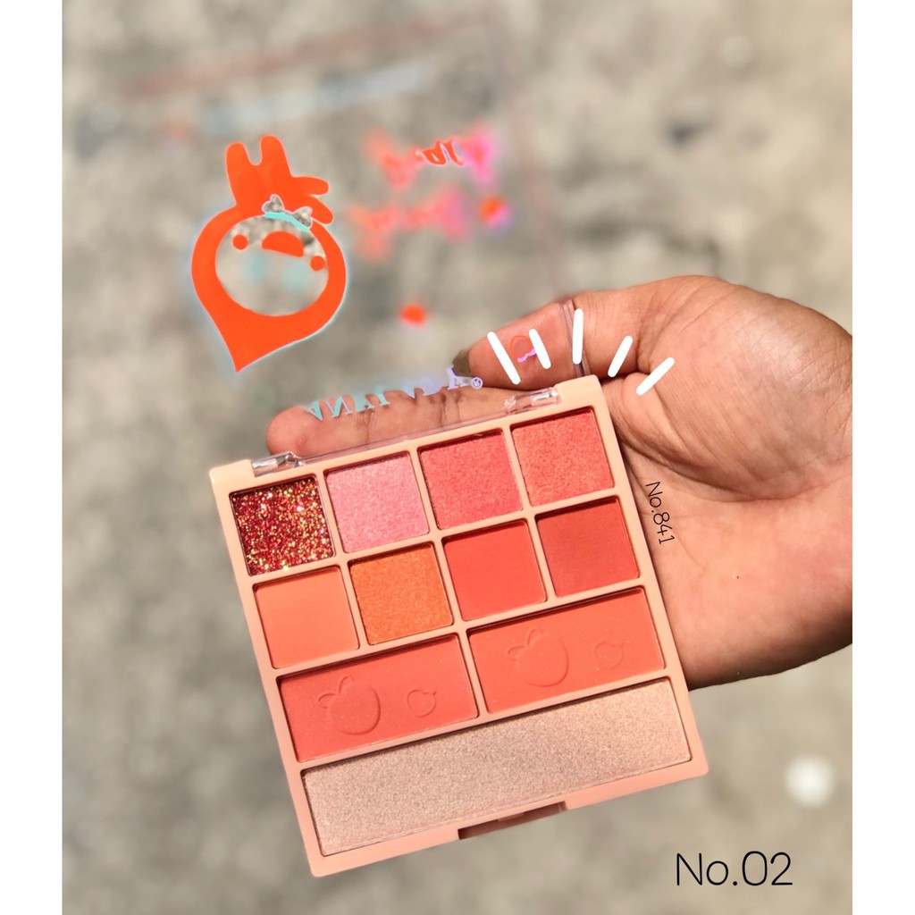 Bảng Phấn 11 Ô Phấn Mắt Kèm Phấn Má Và Phấn Nền Sweet Peach ANYLADY Mã 841 - ANYLADY MÃ 841