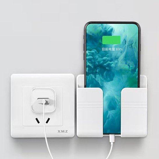 Kệ Dán Tường Để Điện Thoại,Điều Khiển Remote Siêu Tiện Lợi - Khay Đựng Điện Thoại Dán Tường - Màu Ngẫu Nhiên