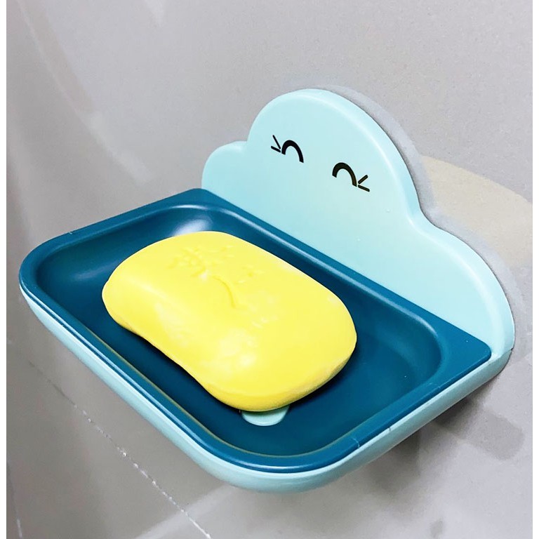 Khay Dán Tường Để Xà Phòng Cute Hình Đám Mây - Màu Ngẫu Nhiên