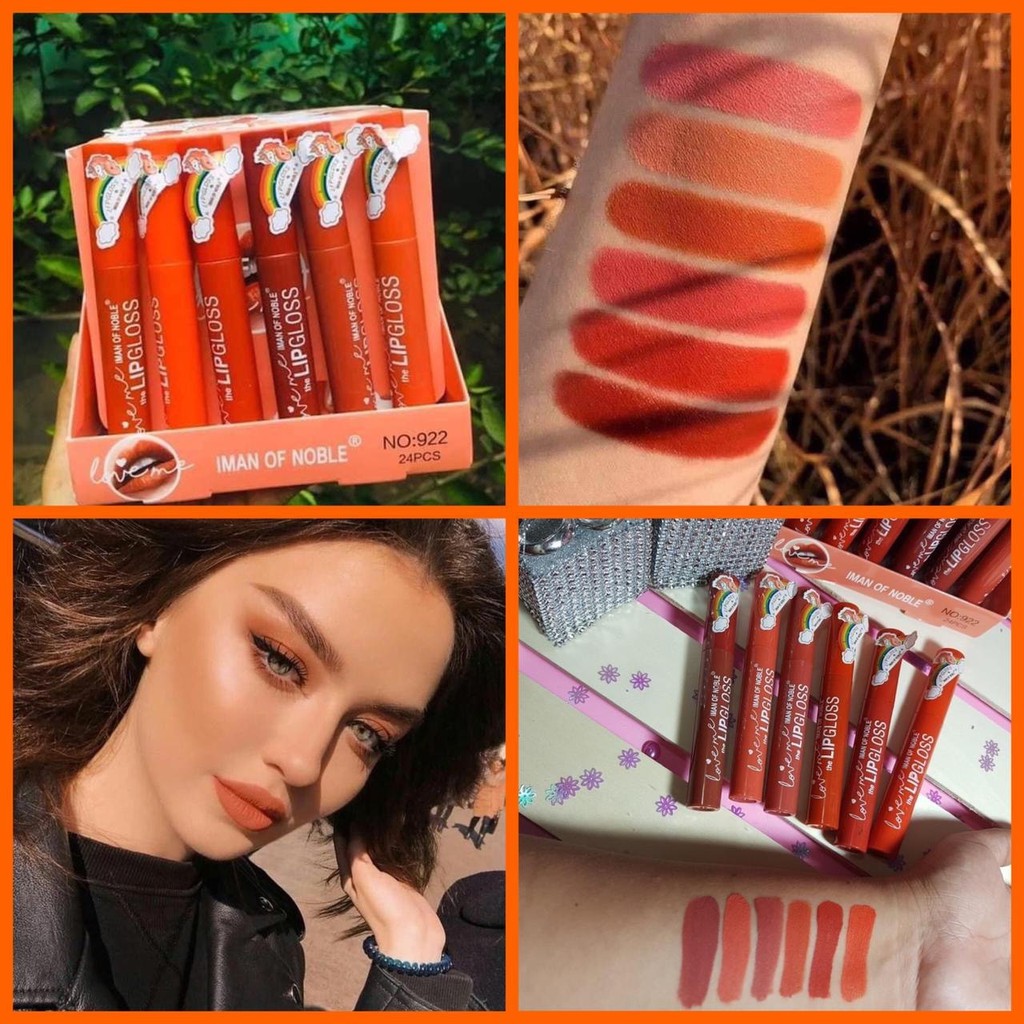 Son Kem Lì Tone Cam Đào Love Me IMAN OF NOBLE LIPGLOSS NO.922 - son IMAN NO.922