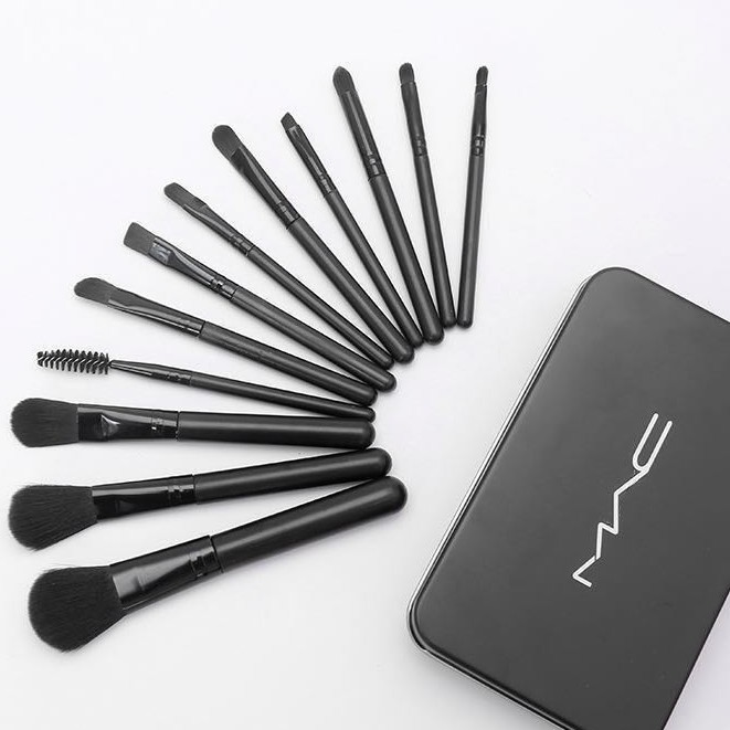 Bộ Cọ Trang Điểm 12 Cây HUDABEAUTY MAC Hộp Đen