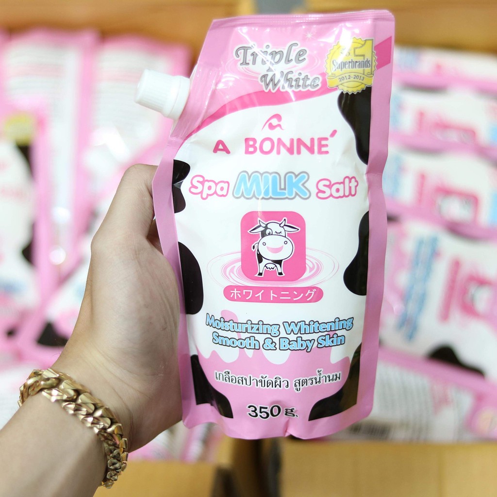Muối Tắm Sữa Bò ABonne Tẩy Da Chết Body Spa Milk Salt Thái Lan - Muối Tắm Sữa Bò