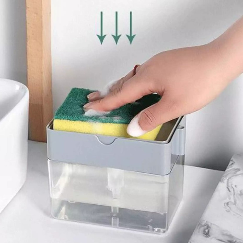 Khay Đựng Nước Rửa Chén Thông Minh - Tặng Kèm Mút Rửa Bát Siêu Tiện Lợi - BỘ KHAY THÔNG MINH