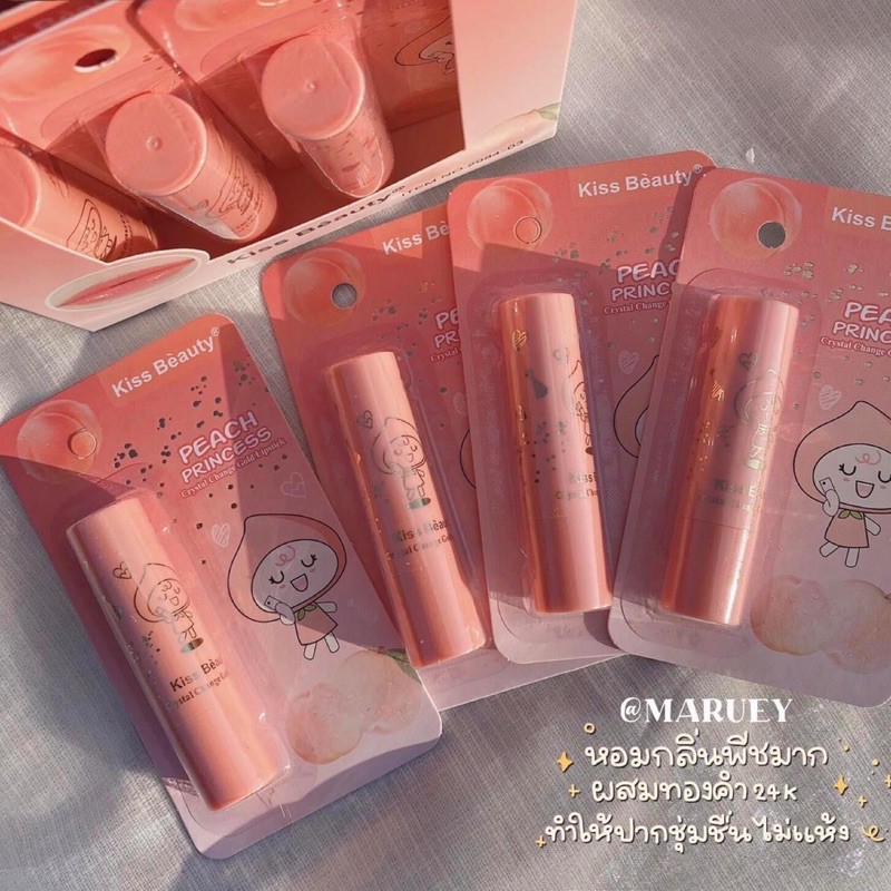 Son Dưỡng KissBeauty Peach Princess Mã 2984-03 - Kiss Beauty Crystal Change Gold Lipstick NO.:2984-03 - Son KISSBEAUT2984-03