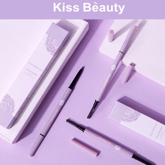 Chì Kẻ Mày Kiss Beauty Nét Nhỏ 2 Đầu Không Thấm Nước Không Trôi Mã 2664-03 - Chì 2664-03 Kẻ Mày