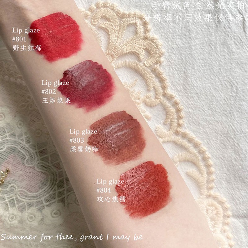 SON REN Set 4 Son Kem Lì LOOK BOOK DAISHIAO LACE Lipglaze Velvet Matteseries Vị Đào - Set 4 Son LOOK BOOK