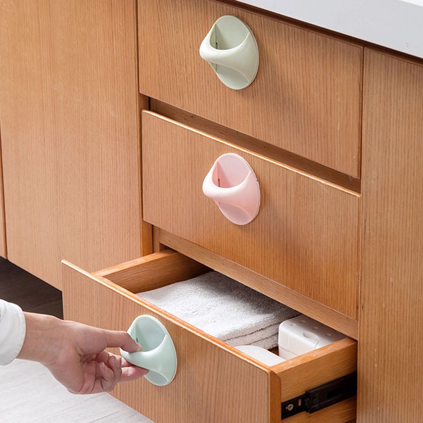 Tay Nắm Kéo Cửa Bằng Nhựa Dán,Kéo Cửa,Kéo Ngăn Tủ,Hộc Bàn - Tay Nắm Dán Cửa