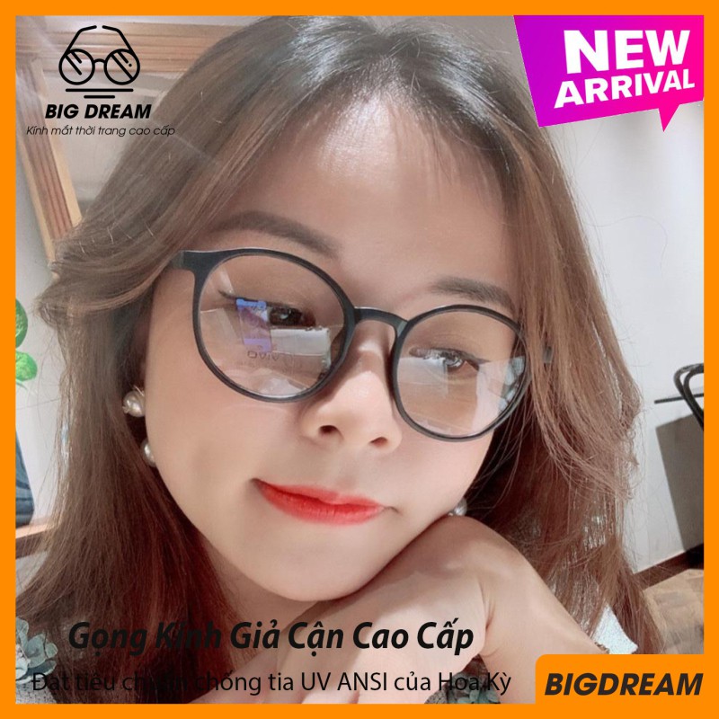 Kính VIVO Gọng Tròn HÀN QUỐC Giả Cận Siêu HOTTREND - GỌNG VÀNG