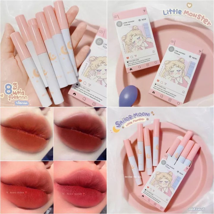 Set 8 Son Kem Lì WETN Thủy Thủ Mặt Trăng Litte Monster - SET 8 WETN
