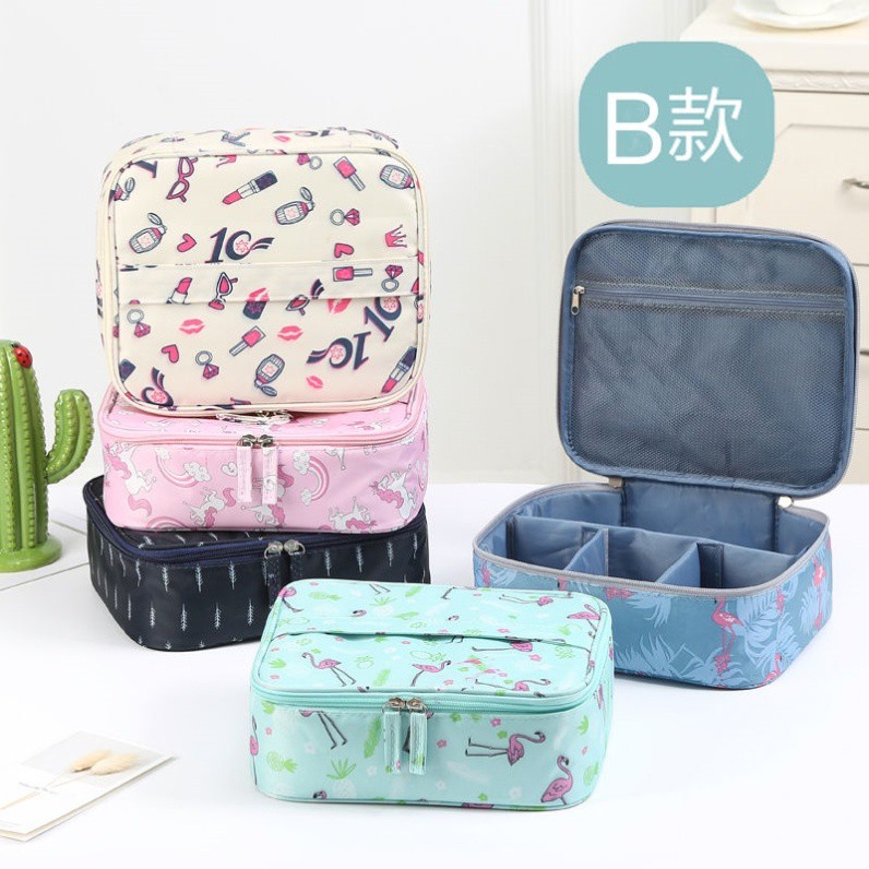 Túi Cốp Đựng Mỹ Phẩm Nhiều Ngăn Chống Nước - Họa Tiết Siêu Đẹp ( Giao Họa Tiết Ngẫu Nhiên ) - Họa Tiết Ngẫu Nhiên