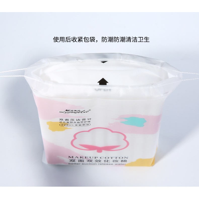 Bông Tẩy Trang LAMEILA 222 Miếng / 3 Lớp 100% Cotton Mã NO.CXT002 - Bông LAMEILA 222 MIẾ