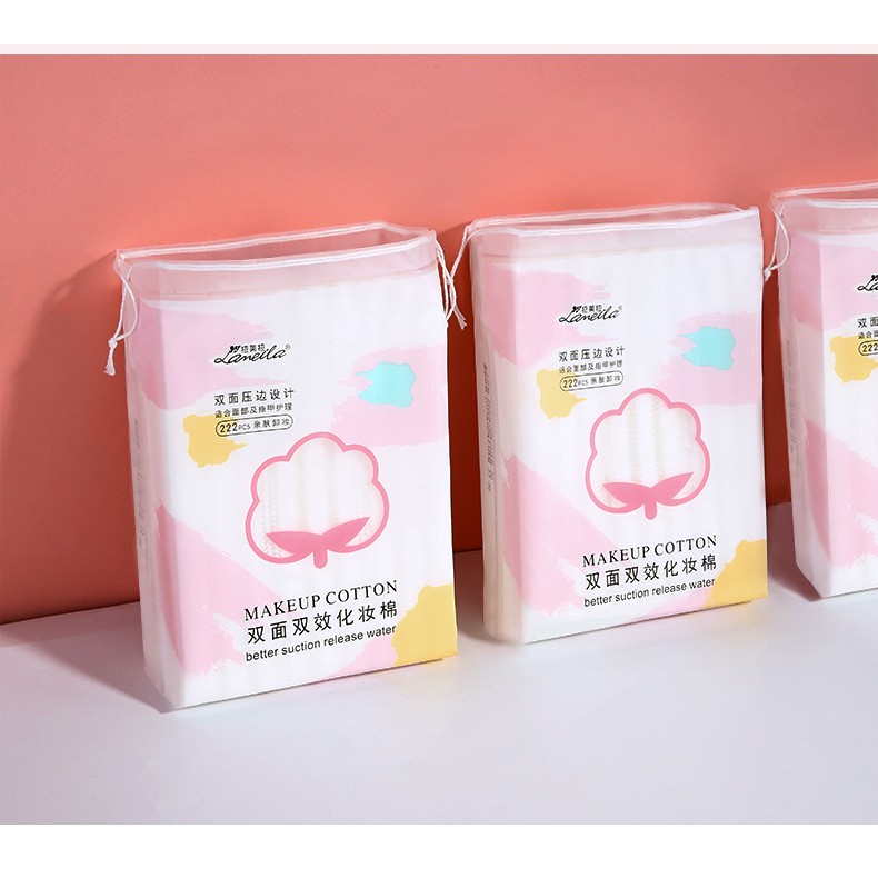 Bông Tẩy Trang LAMEILA 222 Miếng / 3 Lớp 100% Cotton Mã NO.CXT002 - Bông LAMEILA 222 MIẾ