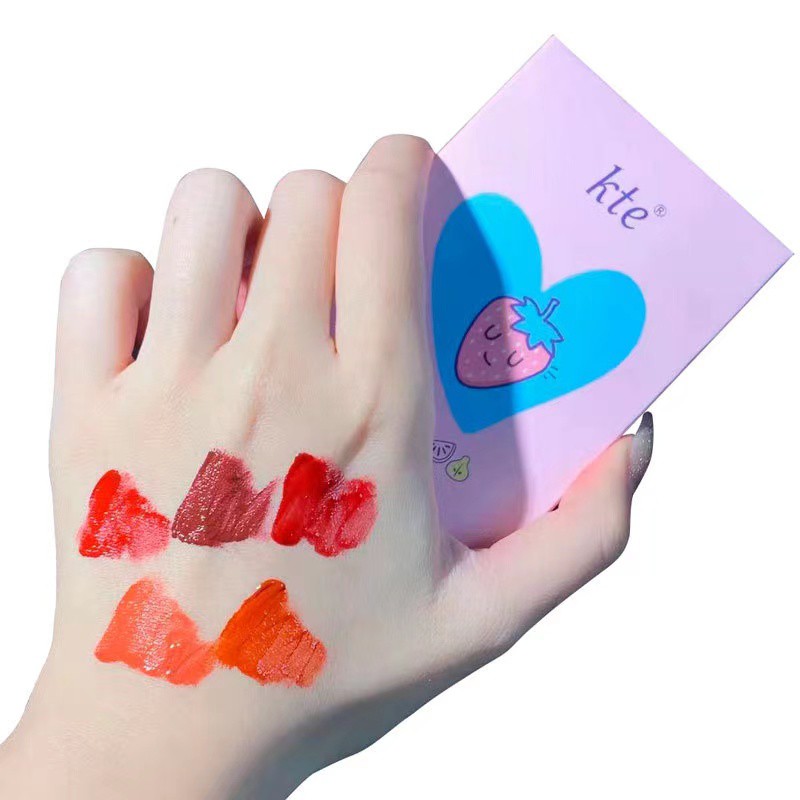 Set 5 Cây Son Kem Lì KTE Fluffy Matte Lip Glaze - #1 SET VỎ XANH