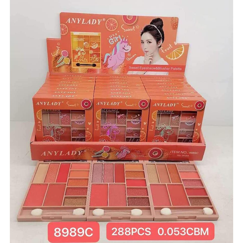 Bảng Phấn Mắt Kiêm Phấn Má ANYLADY Mã NO.8989C - BẢNG 8989C