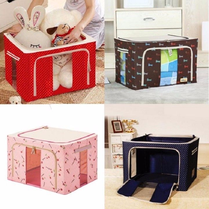 Tủ Vải 1 Ngăn Đựng Đồ Khung Thép Chịu Lực Dung Tích Siêu Lớn Siêu Bền Chắc - SHOP GIAO MÀU NGẪU NHIÊN - NGẪU NHIÊN MÀU