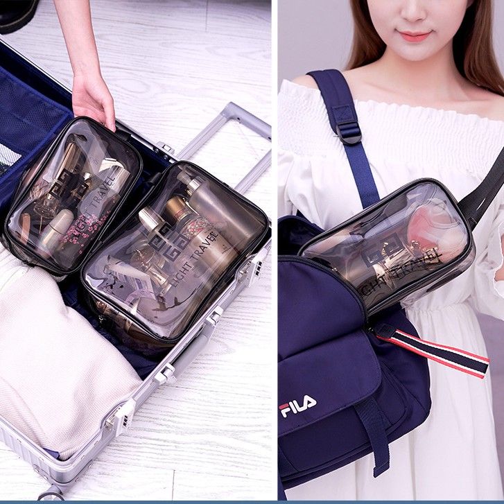 Set 3 Túi Du Lịch Đựng Đồ Có Quai Xách Không Thấm Nước Siêu Đẹp Siêu Chảnh - GIAO MÀU NGẪU NHIÊN