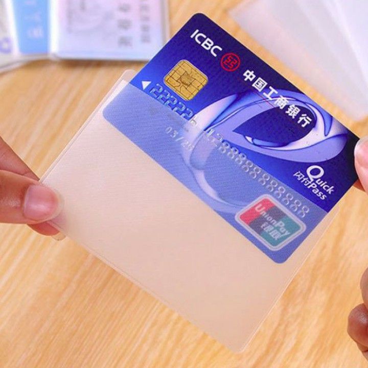 Set 10 Túi Nilon Lụa Mờ Bọc Thẻ Căn Cước - Bằng Lái Xe - Thẻ ATM - Thẻ Sinh Viên .v.v.v - Set 10 Vỏ Bọc