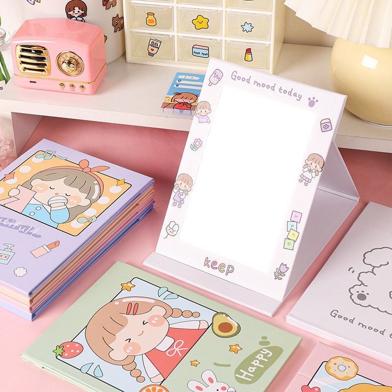 Gương Giấy Để Bàn Cute Sang Chảnh Gấp Gọn - Gương Cute - Gương Cute Để Bàn