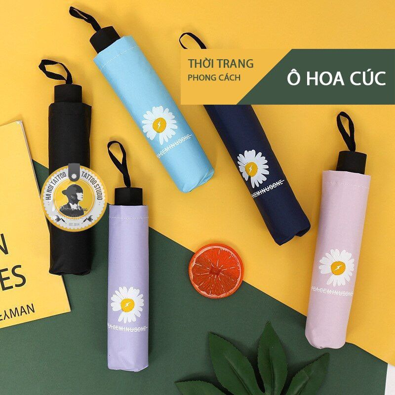 Ô Dù Hoa Cúc Hot Trend 3 Lớp Chống Tia UV - Ô HOA CÚC GẤP GỌN GIAO MÀU NGẪU NHIÊN - Ô HOA CÚC GẤP GỌN