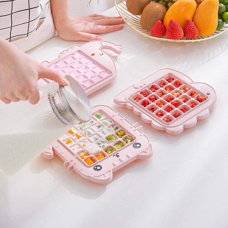 Khuôn Làm Đá Lạnh Siêu Cute Hình Thú 25 Ô Viên Đá / Khay Làm Đá - Khay Đá 25 Viên - Khuôn/Khay Làm Đá 25