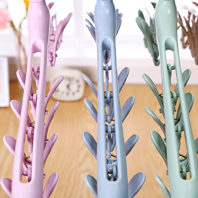 Móc Phơi Đồ 8 Kẹp Tiện Lợi - MÓC PHƠI ĐỒ 8 KẸP