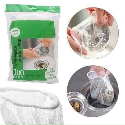 Lưới Lọc Rác Bồn Rửa Bát Tiện Dụng - 1 Gói 100 Lưới