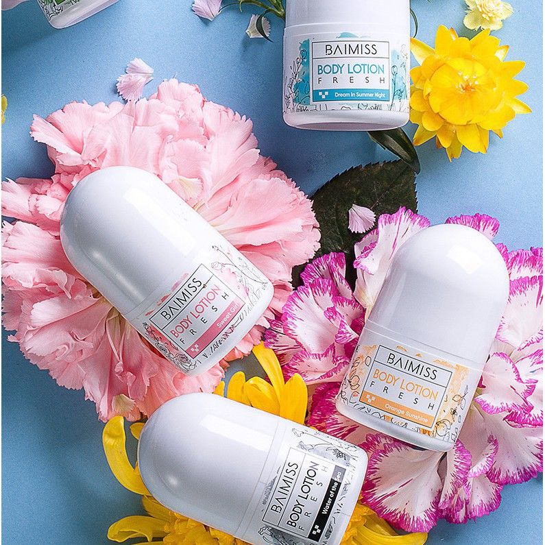 [Mã COS2405 giảm 8% đơn 300K] Lăn Khử Mùi Cơ Thể 24H Edelweiss Baimiss Body Lotion Fresh 50ML - Lăn Khử Mùi Edelweis