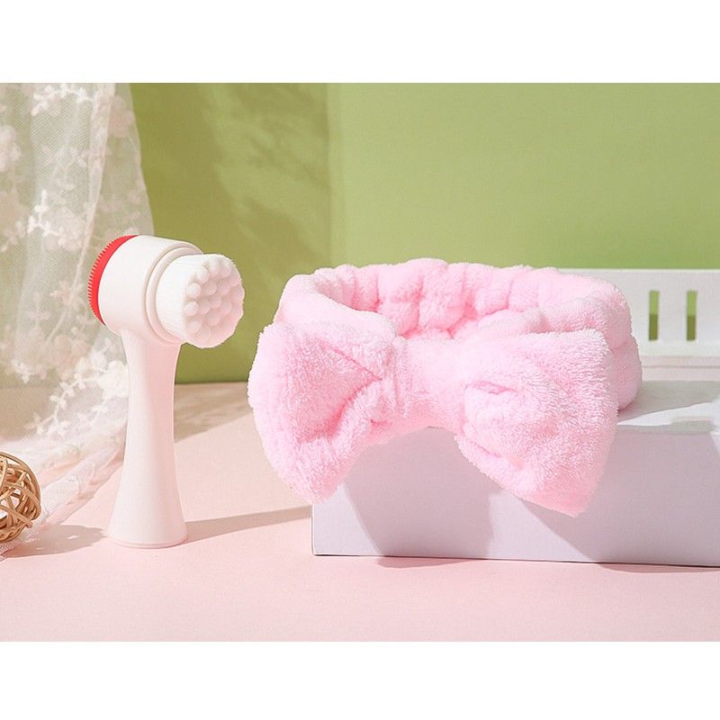 Bộ Cọ Rửa Mặt Kèm Băng Đô Có Hộp 2 in 1