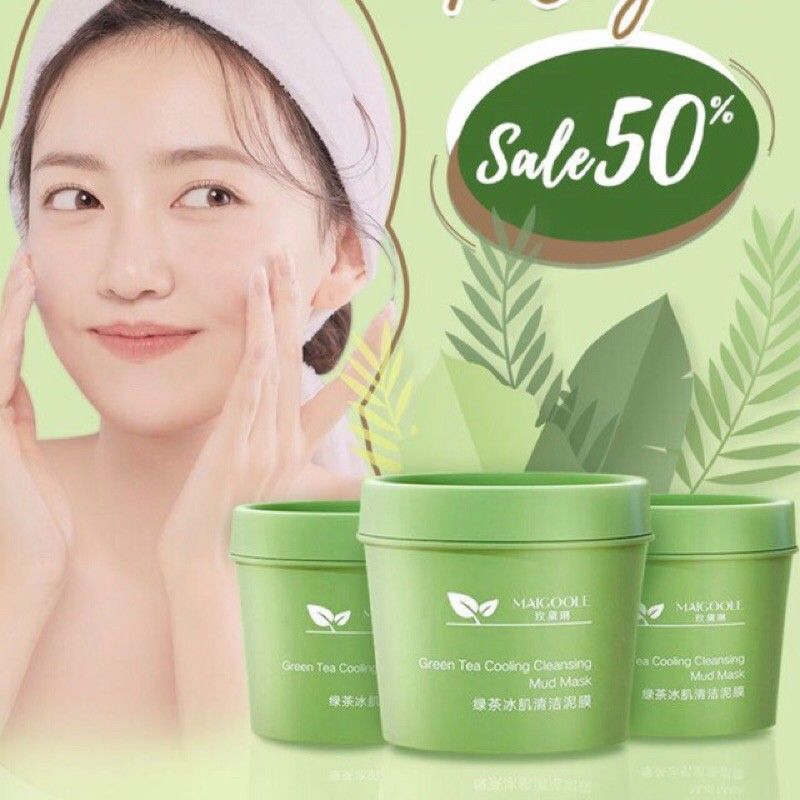 Mặt Nạ Bùn Trà Xanh MAIGOOLE HỘP VỎ TRẮNG