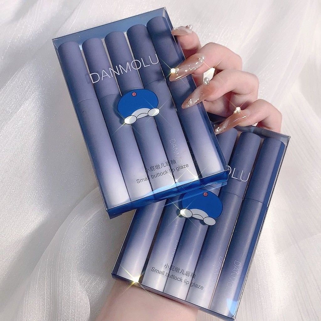 Son Kem Lì Set 5 DANMOLU ĐôRêMon Vỏ Xanh