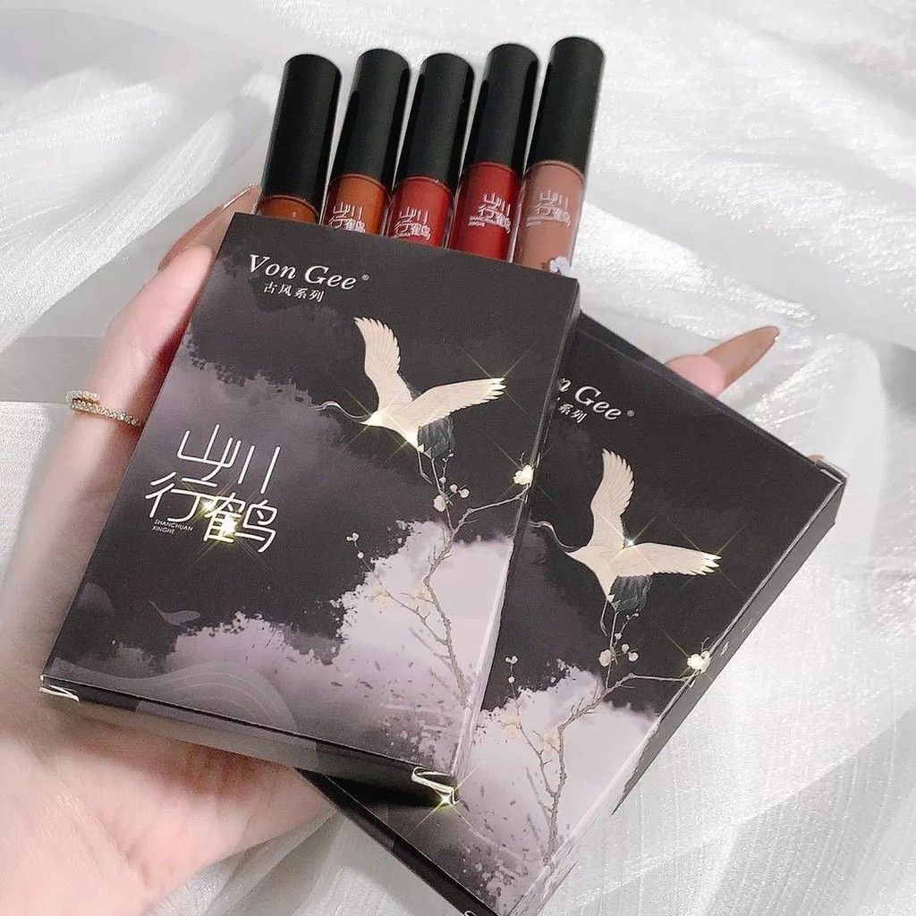 Set 5 Son Kem Lì VONGEE Hạc Trắng