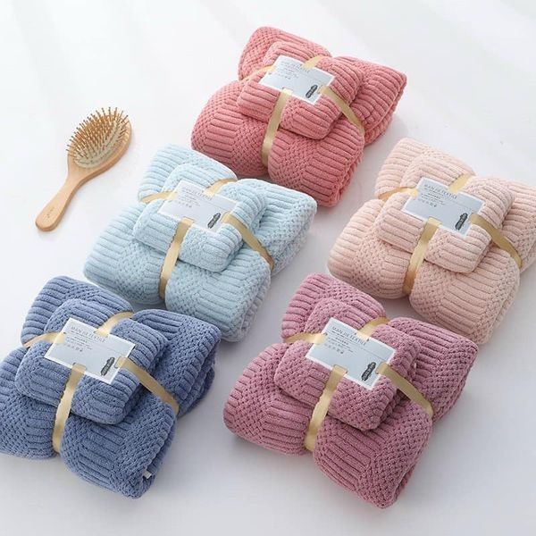 Set 2 Khăn Lông Cừu Hàn Quốc(Khăn Tắm+Khăn Mặt)