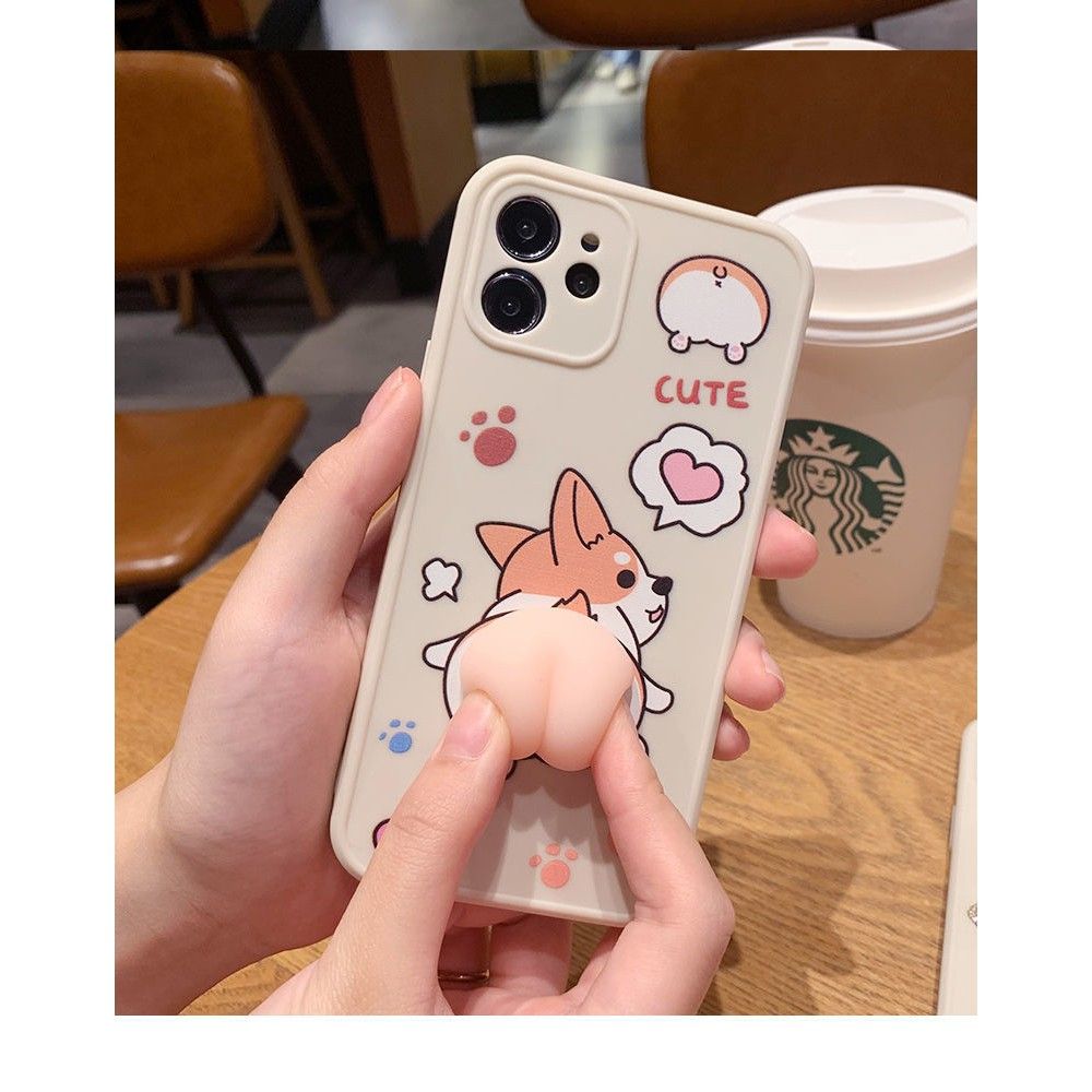 Set 2 Miếng Dán Lưng Điện Thoại Mochi Đào Cute Bóp Bóp