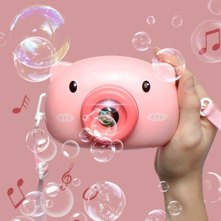 Máy Ảnh Heo Thổi Bong Bóng