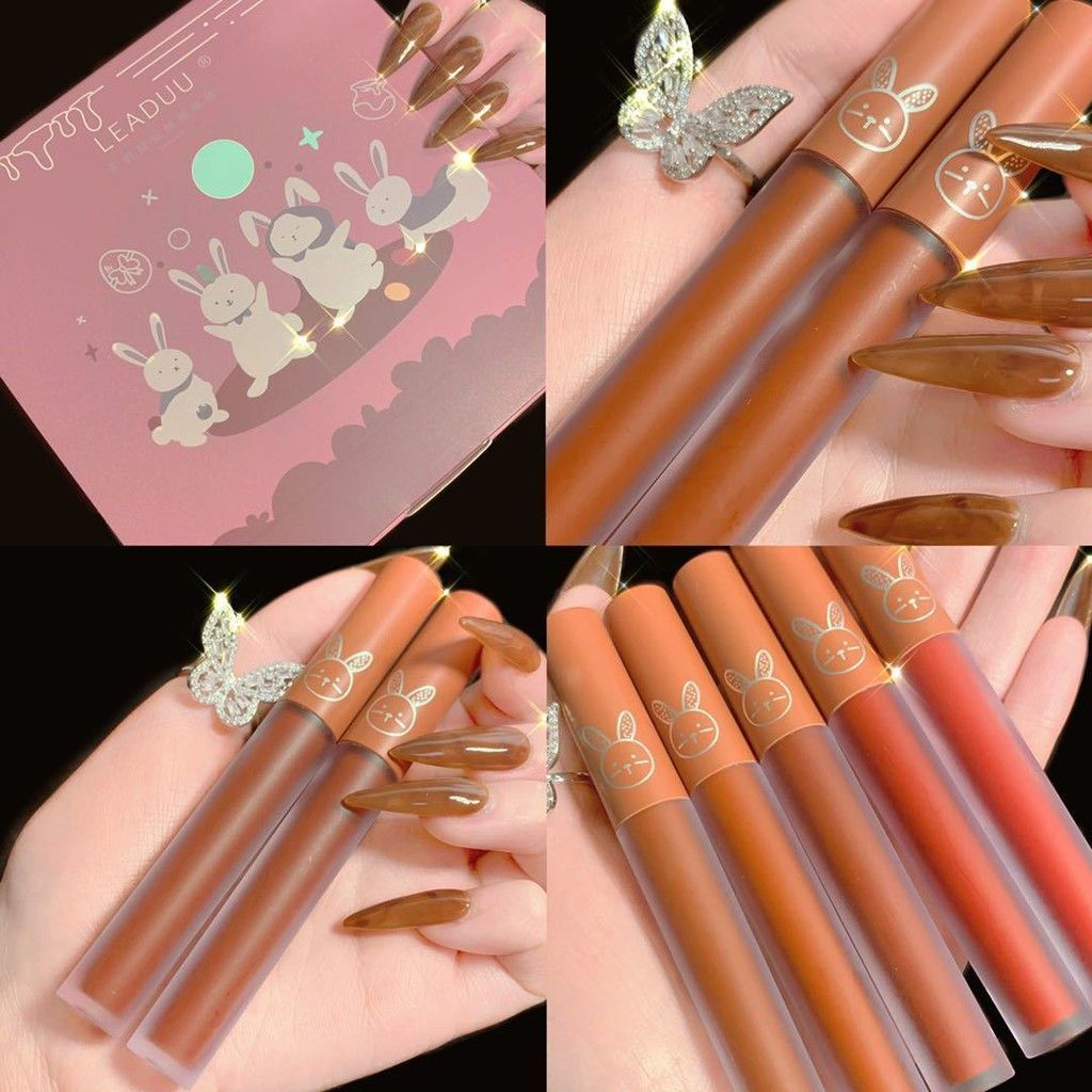 Set 5 Son Kem Lì LEADUU Thỏ Trắng