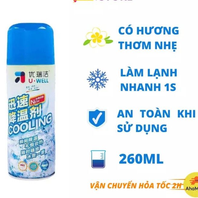 Bình Xịt Lạnh Làm Lạnh Siêu Nhanh COOLING 260ml