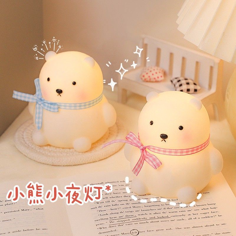 Đèn Ngủ Để Bàn Gấu Thỏ Cute Chạy Pin