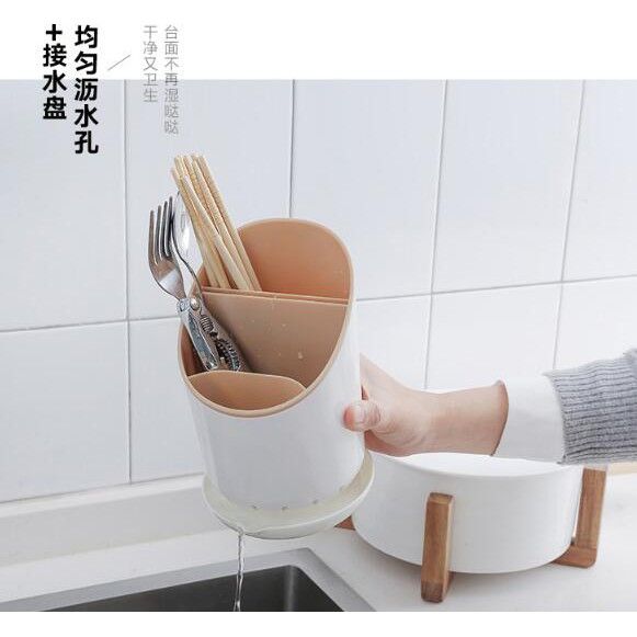 Kệ Đũa 3 Ngăn Đáy Tròn