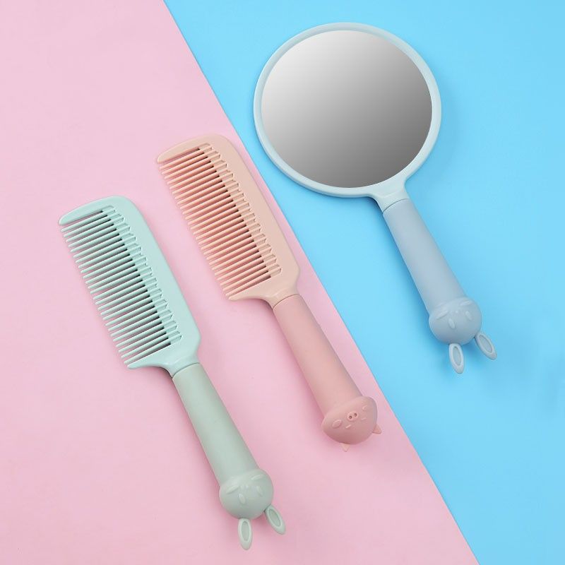 Set Gương Lược Heo Thỏ Trang Điểm Cute
