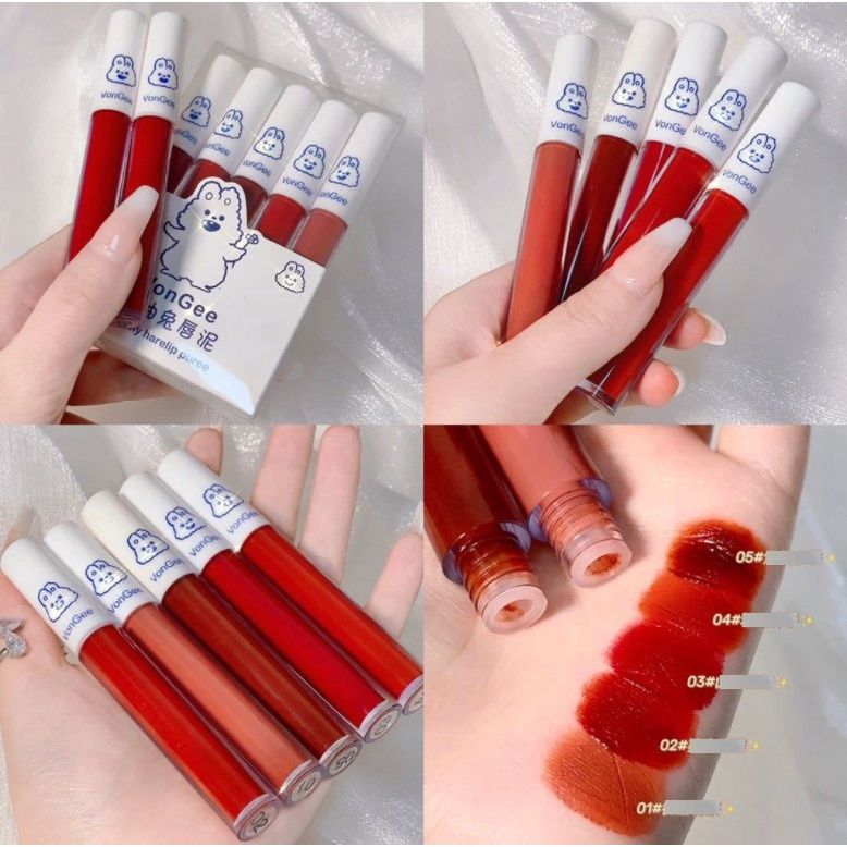 Set 5 Son Kem Lì VONGEE  Thỏ Bông Trắng