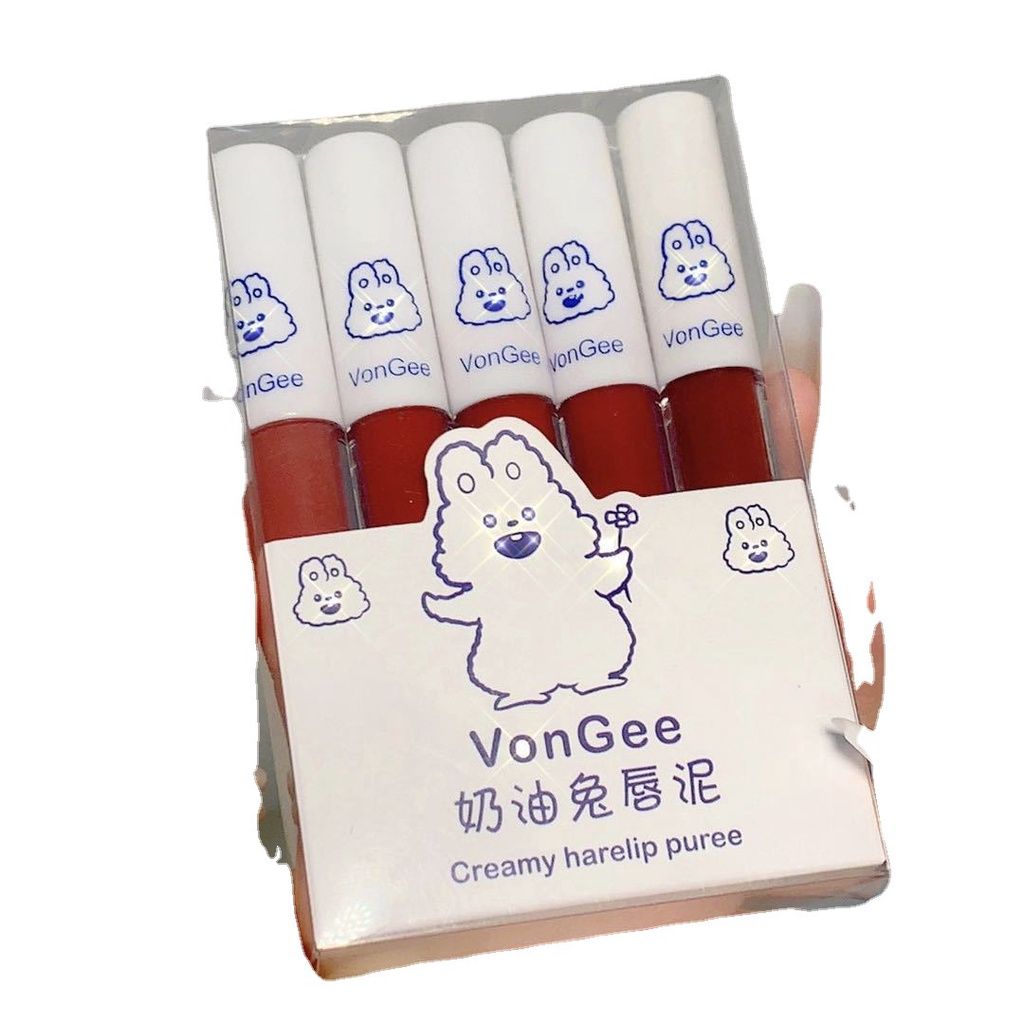 Set 5 Son Kem Lì VONGEE  Thỏ Bông Trắng