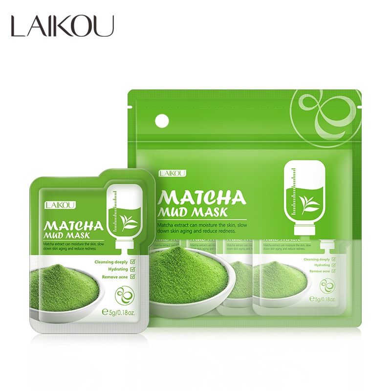 Gói 12 Mặt Nạ Trà Xanh LAIKOU Mẫu Mới