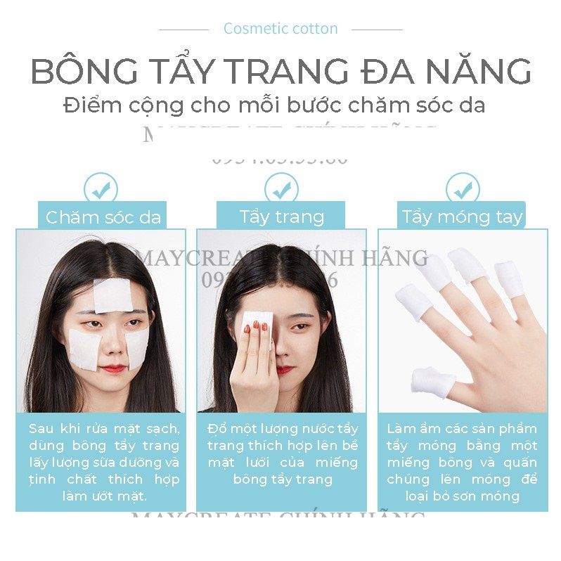 Bông Tẩy Trang MayCreate - LOẠI 230 MIẾNG