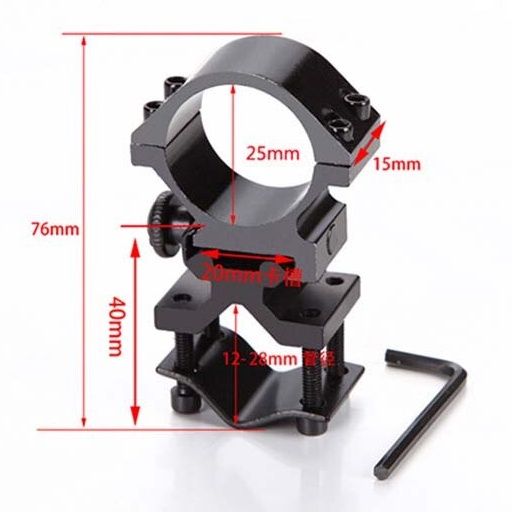 Kẹp đa năng K185 Cứng - Khỏe - Chắc dùng cho đèn laze, đèn pin